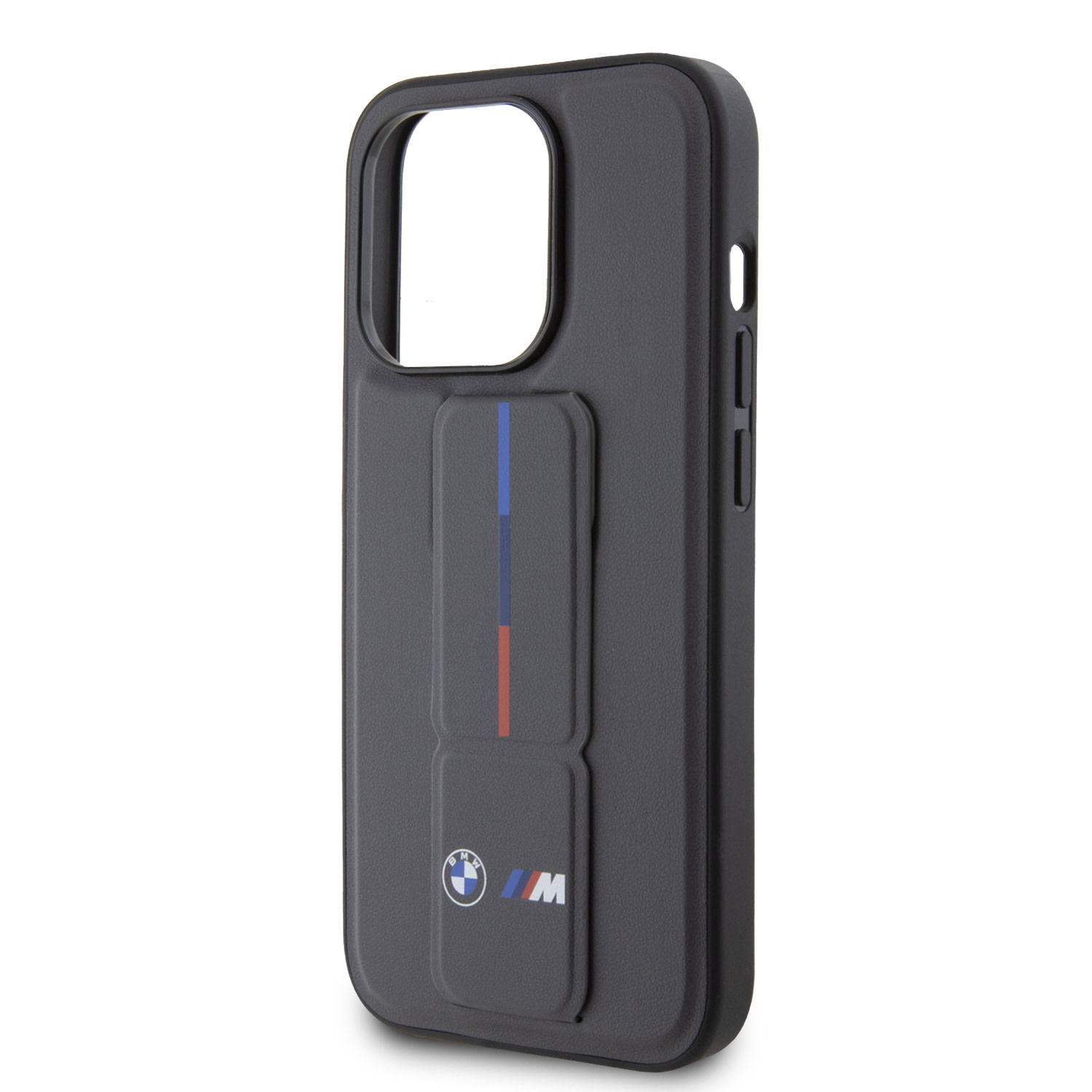 BMW BMW iPhone 15 Pro Backcover hoesje - Tricolor Gripstand - Grijs, foto 6 van 6