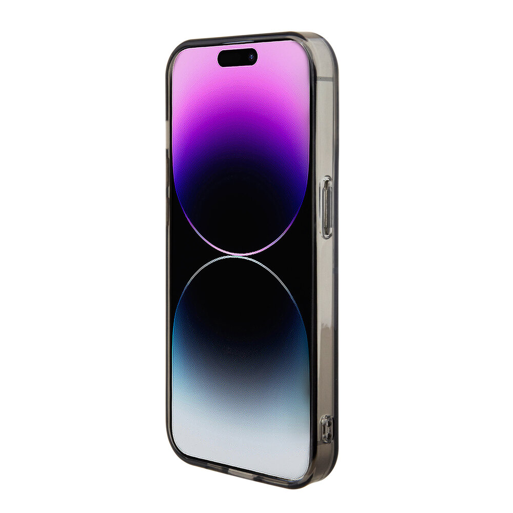 BMW BMW iPhone 15 Pro Back cover case - IML - Tricolor Stripes - Translucent Zones - Black BMW BMW iPhone 15 Pro Back cover case - IML - Tricolor Stripes - Translucent Zones - Black