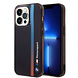 BMW BMW iPhone 15 Pro Backcover hoesje - IML Tricolor Stripe - Zwart BMW BMW iPhone 15 Pro Backcover hoesje - IML Tricolor Stripe - Zwart