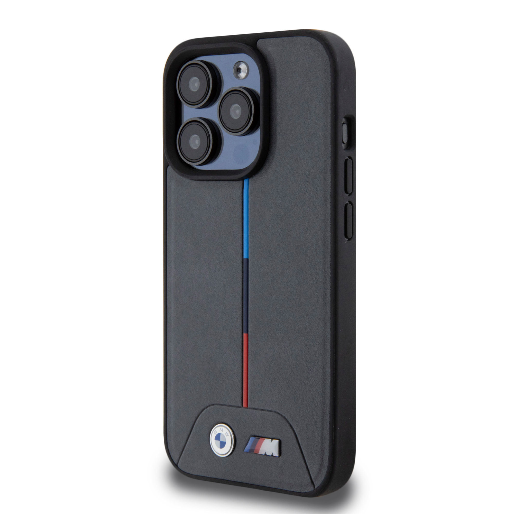 BMW BMW iPhone 15 Pro Backcover hoesje - Quilted Tricolor Pattern - Grijs, foto 2 van 6