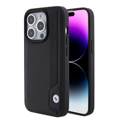 BMW iPhone 15 Pro Back cover coque - Blue Dots Pattern - Noir