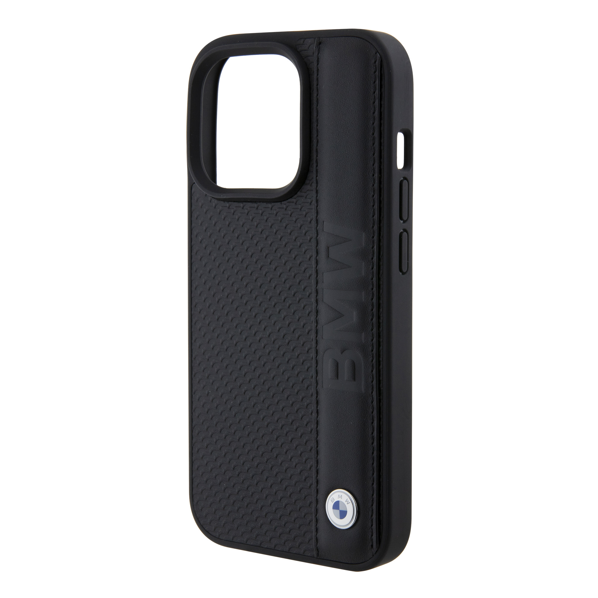 BMW BMW iPhone 15 Pro Backcover hoesje - Textured & Stripe Design - Zwart, foto 6 van 6