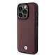 BMW BMW iPhone 15 Pro Back cover coque - Red Leather Signature - Diamond Pattern - Burgundy BMW BMW iPhone 15 Pro Back cover coque - Red Leather Signature - Diamond Pattern - Burgundy