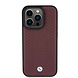 BMW BMW iPhone 15 Pro Back cover coque - Red Leather Signature - Diamond Pattern - Burgundy BMW BMW iPhone 15 Pro Back cover coque - Red Leather Signature - Diamond Pattern - Burgundy