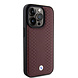 BMW BMW iPhone 15 Pro Back cover coque - Red Leather Signature - Diamond Pattern - Burgundy BMW BMW iPhone 15 Pro Back cover coque - Red Leather Signature - Diamond Pattern - Burgundy