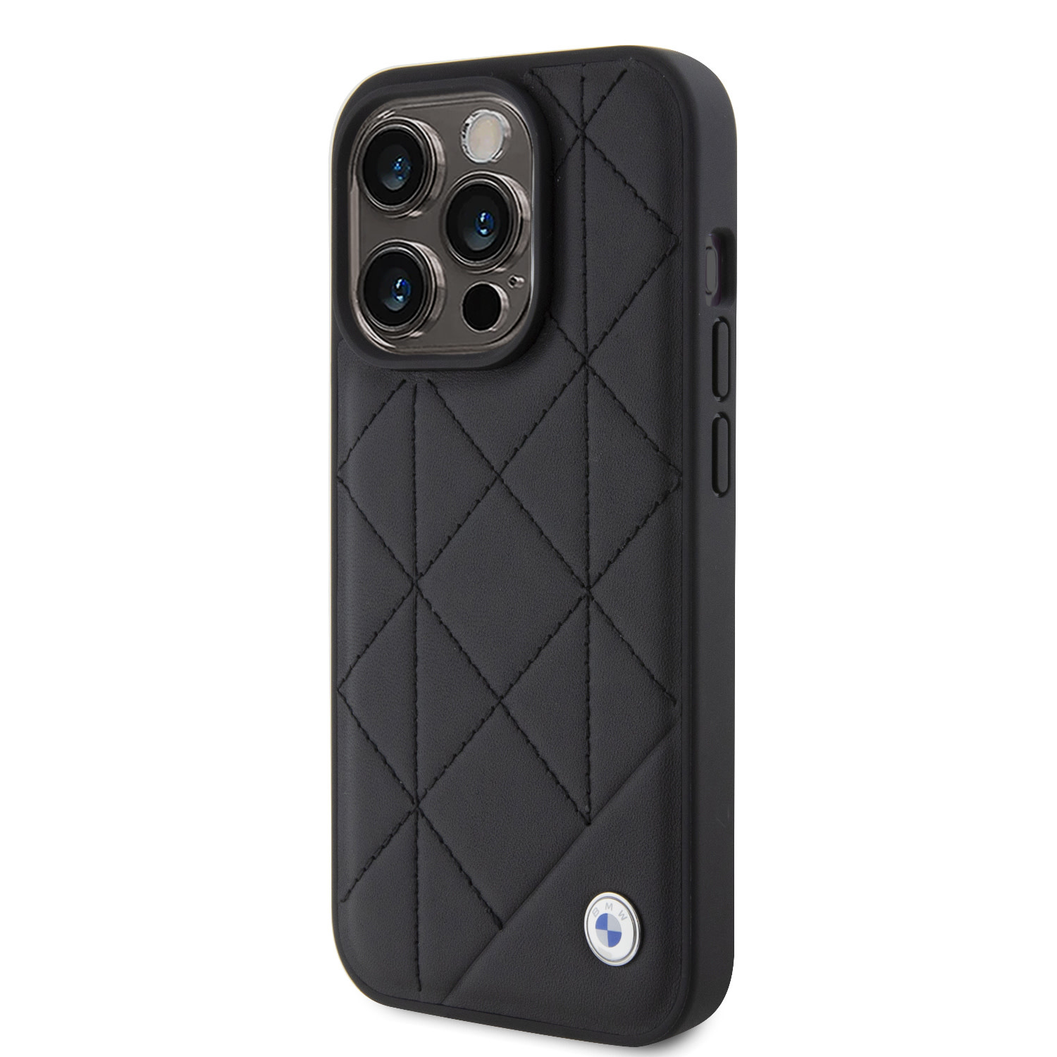 BMW BMW iPhone 15 Pro Backcover hoesje - Quilted Pattern - Zwart, foto 2 van 6