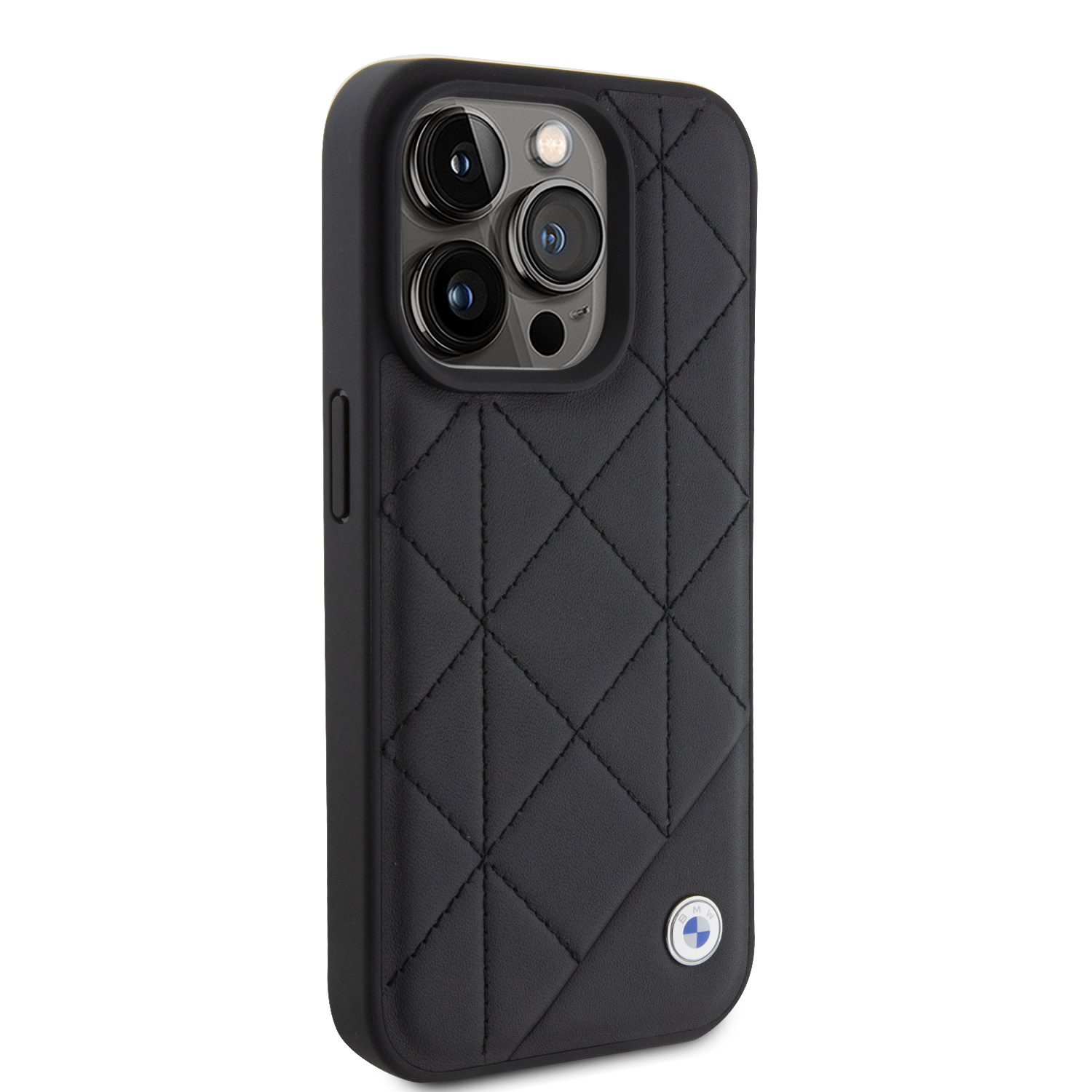 BMW BMW iPhone 15 Pro Backcover hoesje - Quilted Pattern - Zwart, foto 4 van 6