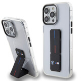 BMW BMW iPhone 15 Pro Back-Cover hul - Gripstand - Transparent BMW BMW iPhone 15 Pro Back-Cover hul - Gripstand - Transparent