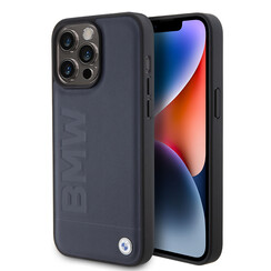 BMW iPhone 15 Pro Backcover hoesje - Hot Stamp Pattern - Navy