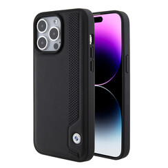 BMW iPhone 15 Pro Max Backcover hoesje - Blue Dots Pattern - Zwart