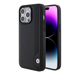 BMW BMW iPhone 15 Pro Max Back-Cover hul - Blue Dots Pattern - Schwarz BMW BMW iPhone 15 Pro Max Back-Cover hul - Blue Dots Pattern - Schwarz