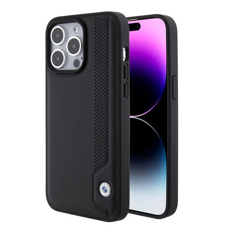 BMW BMW iPhone 15 Pro Max Back cover coque - Blue Dots Pattern - Noir BMW BMW iPhone 15 Pro Max Back cover coque - Blue Dots Pattern - Noir