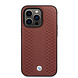 BMW BMW iPhone 14 Pro Max Back cover case - Red Leather Signature - Diamond Hot Stamp Pattern - Burgundy BMW BMW iPhone 14 Pro Max Back cover case - Red Leather Signature - Diamond Hot Stamp Pattern - Burgundy