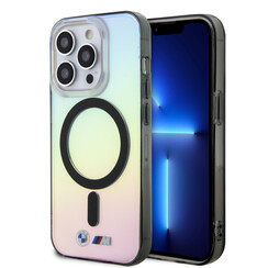 BMW iPhone 15 Pro Backcover hoesje - Magsafe - Iridescent Design - Transparant