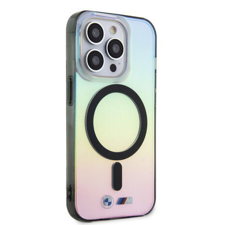BMW BMW iPhone 15 Pro Backcover hoesje - Magsafe - Iridescent Design - Transparant BMW BMW iPhone 15 Pro Backcover hoesje - Magsafe - Iridescent Design - Transparant