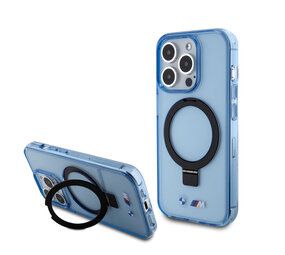 BMW BMW iPhone 15 Pro Backcover hoesje - Magsafe - IML Ring Stand - Blauw BMW BMW iPhone 15 Pro Backcover hoesje - Magsafe - IML Ring Stand - Blauw