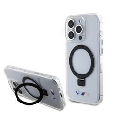BMW iPhone 15 Pro Backcover hoesje - Magsafe - IML Ring Stand - Transparant