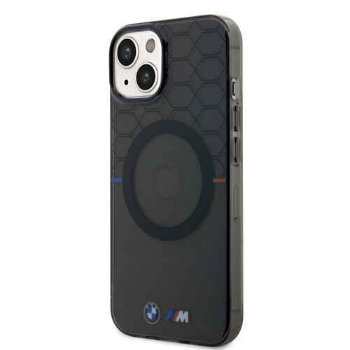BMW BMW iPhone 15 Plus & 14 Plus Back cover coque - Magsafe - M Pattern - Gris