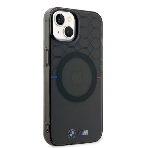BMW BMW iPhone 15 Plus & 14 Plus Backcover hoesje - Magsafe - M Pattern - Grijs