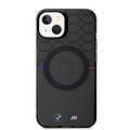 BMW BMW iPhone 15 Plus & 14 Plus Back-Cover hul - Magsafe - M Pattern - Grau