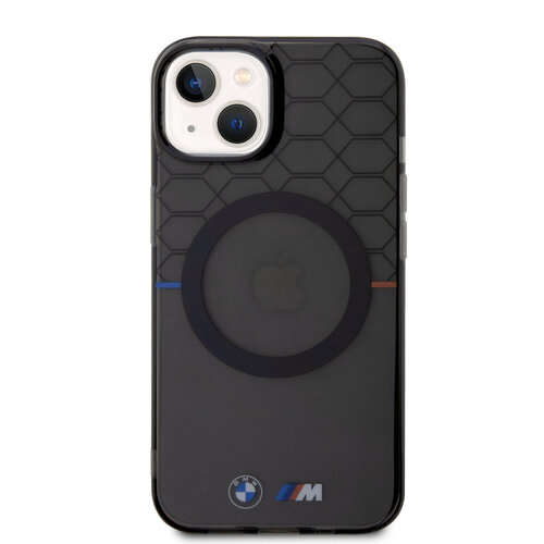 BMW BMW iPhone 15 Plus & 14 Plus Back-Cover hul - Magsafe - M Pattern - Grau