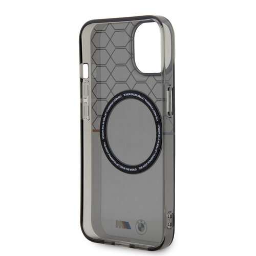 BMW BMW iPhone 15 Plus & 14 Plus Backcover hoesje - Magsafe - M Pattern - Grijs