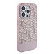 Guess Guess iPhone 15 Pro Back cover coque - G-Cube Stripe Pattern - Rose Guess Guess iPhone 15 Pro Back cover coque - G-Cube Stripe Pattern - Rose