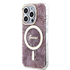 Guess Guess iPhone 15 Pro Back cover case - Magsafe - Jungle Pattern - Pink Guess Guess iPhone 15 Pro Back cover case - Magsafe - Jungle Pattern - Pink