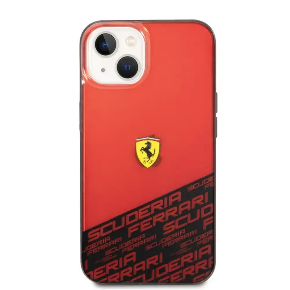 Ferrari Ferrari iPhone 14 & 13 Back-Cover hul - Bottom Scuderia Allover - Rot Ferrari Ferrari iPhone 14 & 13 Back-Cover hul - Bottom Scuderia Allover - Rot