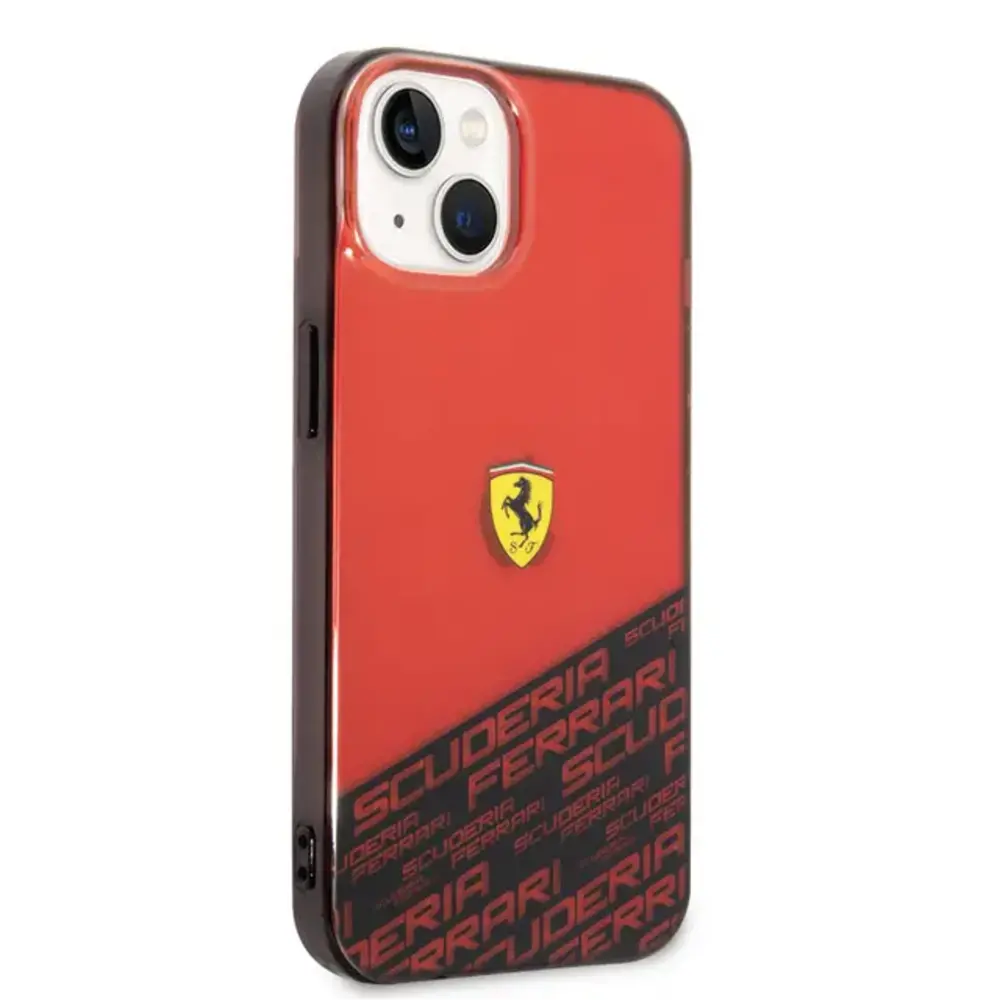Ferrari Ferrari iPhone 14 & 13 Back cover coque - Bottom Scuderia Allover - Rouge Ferrari Ferrari iPhone 14 & 13 Back cover coque - Bottom Scuderia Allover - Rouge