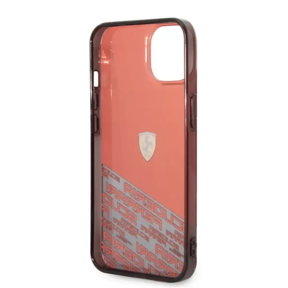 Ferrari Ferrari iPhone 14 & 13 Back cover case - Bottom Scuderia Allover - Red Ferrari Ferrari iPhone 14 & 13 Back cover case - Bottom Scuderia Allover - Red