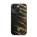 Ferrari Ferrari iPhone 14 & 13 Backcover hoesje - Double Layer Grass Print - Zwart