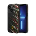 Ferrari Ferrari iPhone 14 & 13 Back-Cover hul - Double Layer Grass Print - Schwarz