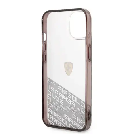 Ferrari Ferrari iPhone 14 Plus & 15 Plus Backcover hoesje - Bottom Scuderia Allover - Zilver Ferrari Ferrari iPhone 14 Plus & 15 Plus Backcover hoesje - Bottom Scuderia Allover - Zilver