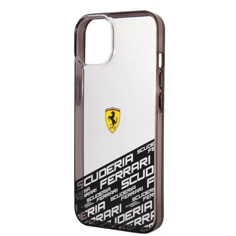 Ferrari Ferrari iPhone 14 & 13 Backcover hoesje - Bottom Scuderia Allover - Zilver Ferrari Ferrari iPhone 14 & 13 Backcover hoesje - Bottom Scuderia Allover - Zilver