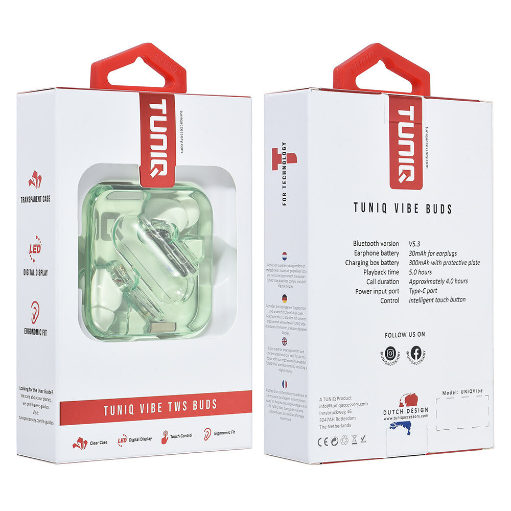 TUNIQ TUNIQ Vibe Wireless Earplugs - Green TUNIQ TUNIQ Vibe Wireless Earplugs - Green