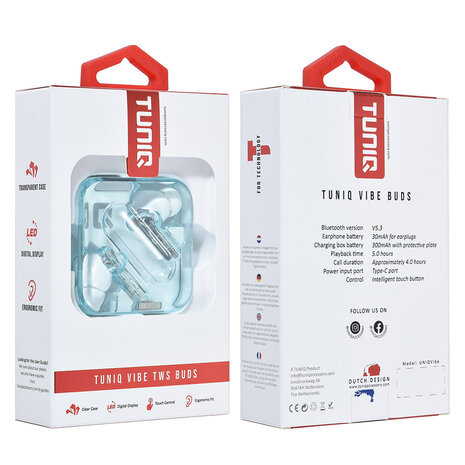 TUNIQ TUNIQ Vibe Wireless Earplugs - Blue TUNIQ TUNIQ Vibe Wireless Earplugs - Blue