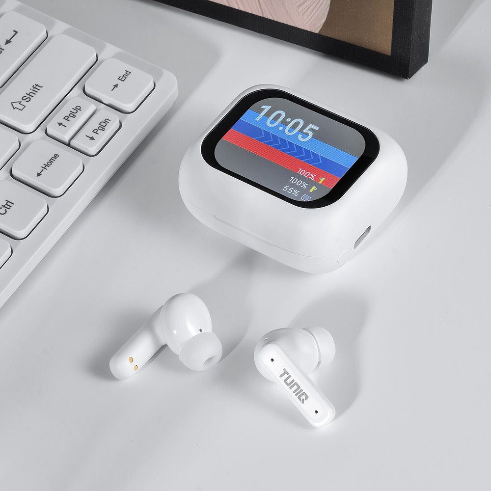 TUNIQ TUNIQ ScreenPods Wireless Earplugs - Charging case - White TUNIQ TUNIQ ScreenPods Wireless Earplugs - Charging case - White