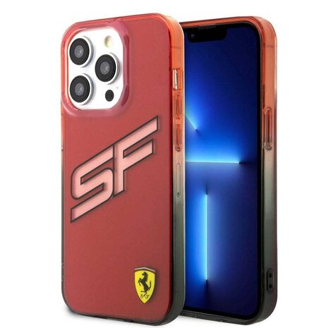 Ferrari Ferrari iPhone 15 Pro Back cover case - SF Initials - Red Ferrari Ferrari iPhone 15 Pro Back cover case - SF Initials - Red