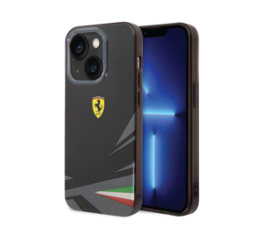 Ferrari Ferrari iPhone 14 & 13 Backcover hoesje - Double Layer Print - Zwart Ferrari Ferrari iPhone 14 & 13 Backcover hoesje - Double Layer Print - Zwart