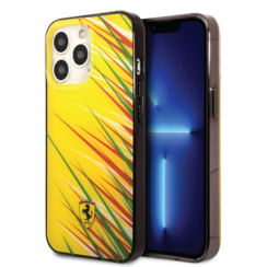 Ferrari iPhone 14 Pro Max Back cover coque - Double Layer Grass Print - Jaune