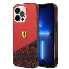 Ferrari iPhone 14 Plus & 15 Plus Backcover hoesje - Bottom Scuderia Allover - Rood