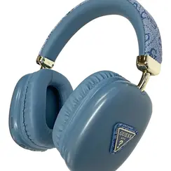 Guess Bluetooth Headphones - Metalic Triangle Logo - Blue