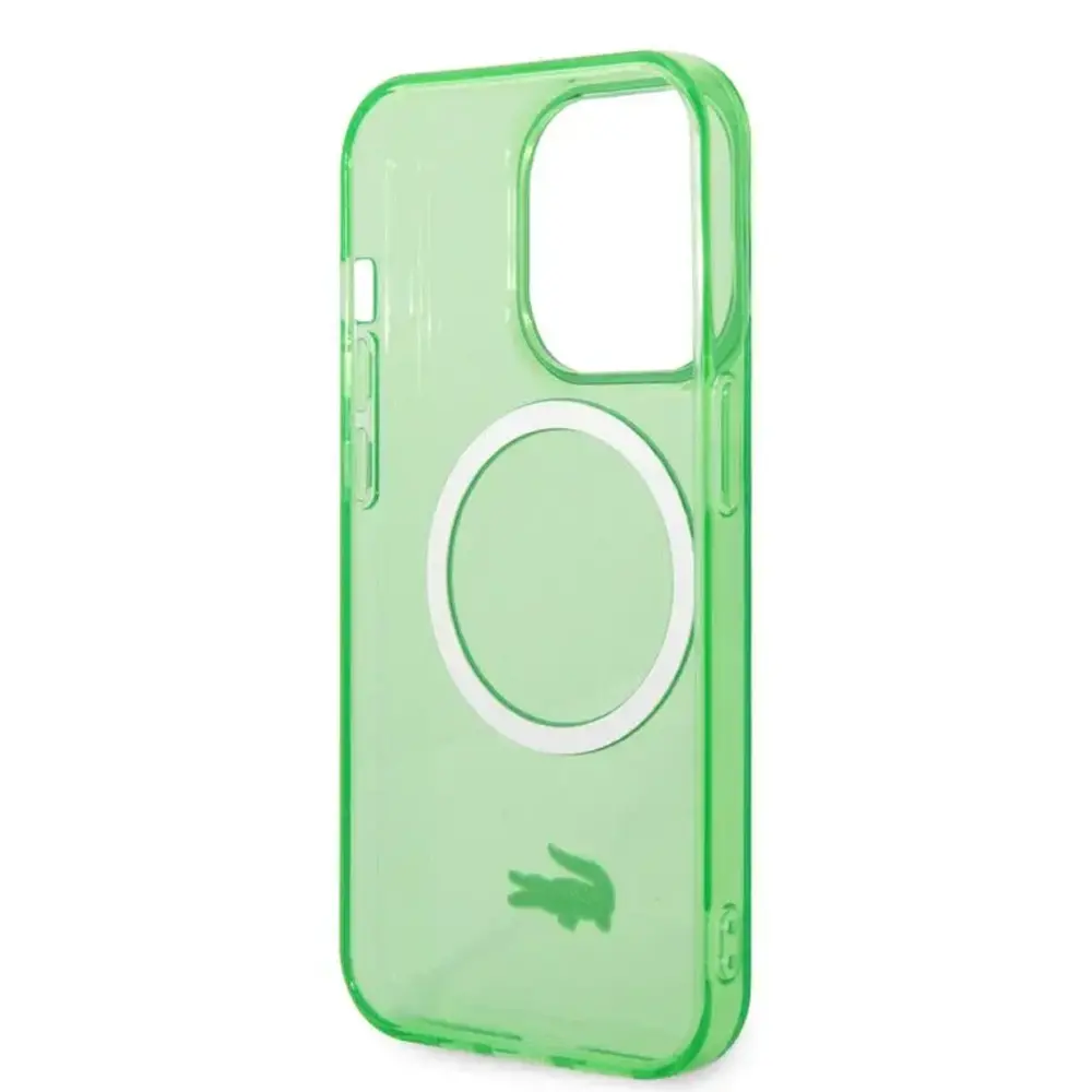Lacoste Lacoste iPhone 15 Pro Back cover case - Magsafe Transparent Case - Green