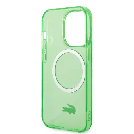 Lacoste Lacoste iPhone 15 Pro Back cover coque - Magsafe Transparent Case - Vert