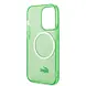 Lacoste Lacoste iPhone 15 Pro Back cover coque - Magsafe Transparent Case - Vert