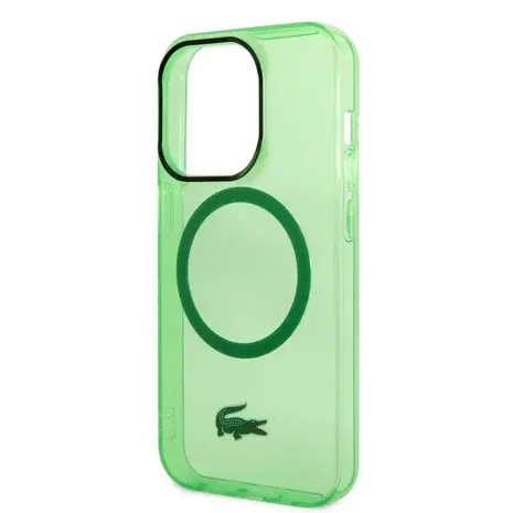 Lacoste Lacoste iPhone 15 Pro Back-Cover hul - Magsafe Transparent Case - Grün Lacoste Lacoste iPhone 15 Pro Back-Cover hul - Magsafe Transparent Case - Grün