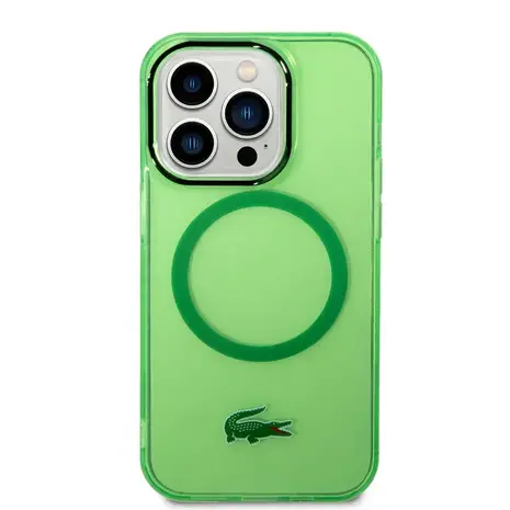 Lacoste Lacoste iPhone 15 Pro Back cover coque - Magsafe Transparent Case - Vert