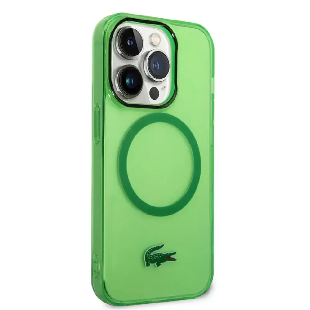 Lacoste Lacoste iPhone 15 Pro Backcover hoesje - Magsafe Transparent Case - Groen