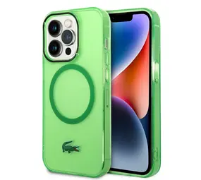 Lacoste Lacoste iPhone 15 Pro Back-Cover hul - Magsafe Transparent Case - Grün